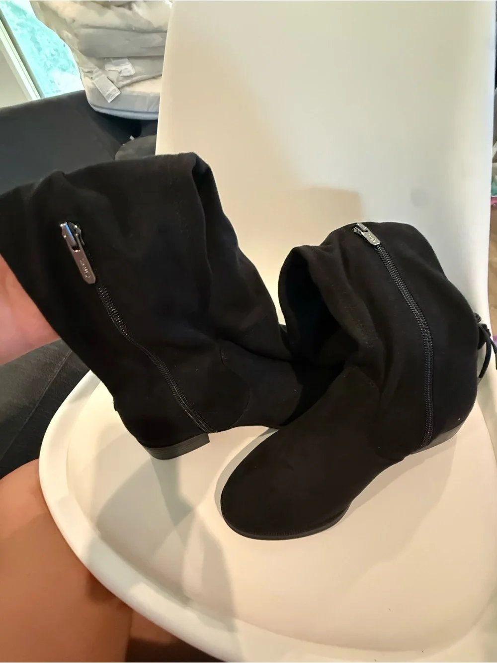 ☀️🌊 Circus by Sam Edelman Peyton Tall black suede boots NWT